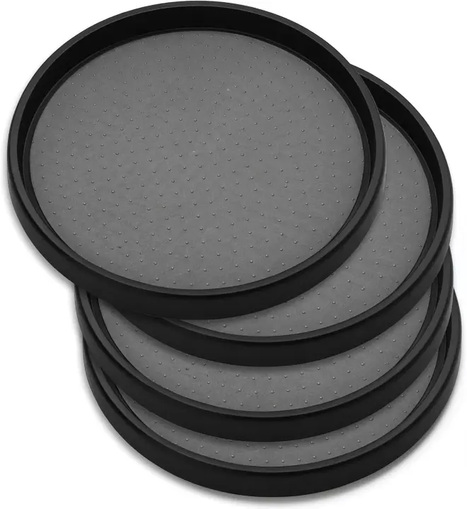 10-Inch Lazy Susan Turntables (Set of 4) — Non-Skid Cabinet Organizers